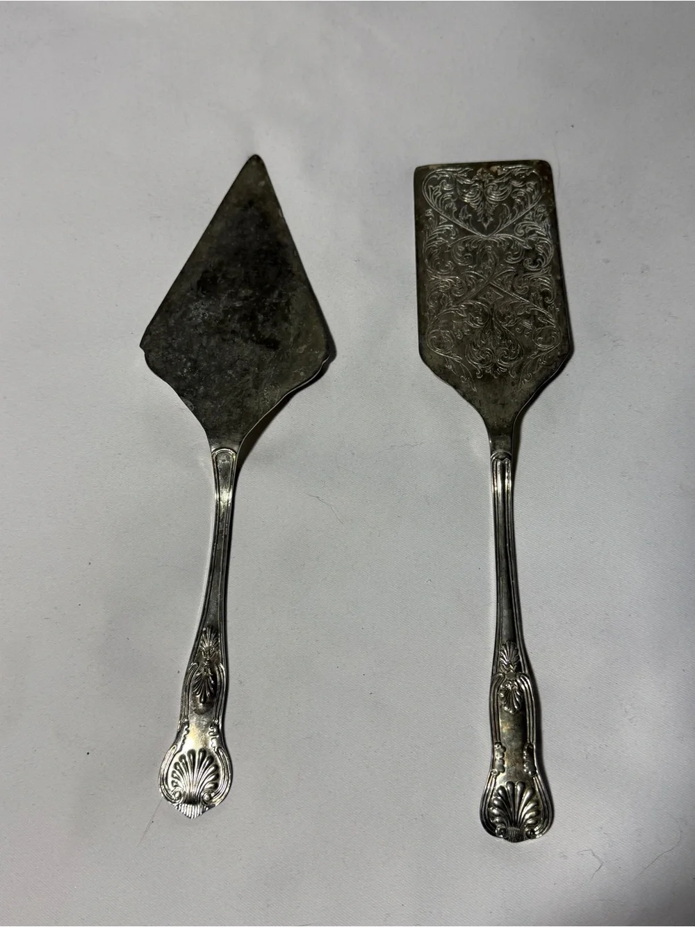 Ornate Silver Cake Server and Pie Server Set